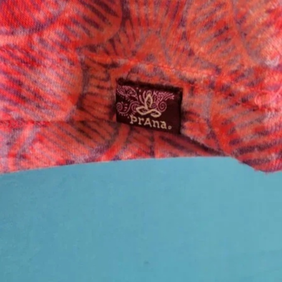 Prana Womens Short Sleeve Patterned Top (Size: Small/Pink) - Picture 6 of 11